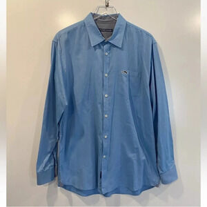 Nantucket Whaler Blue Cotton Long Sleeve Oxford Shirt Mens XL (1069)